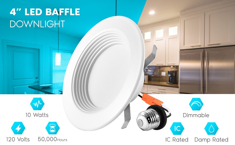 LUXRITE 4 in. 750 Lumens Damp Rated Retrofit LED Recessed Can Light